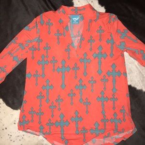 Women’s Cowgirl Hardware 3/4 Sleeve Top